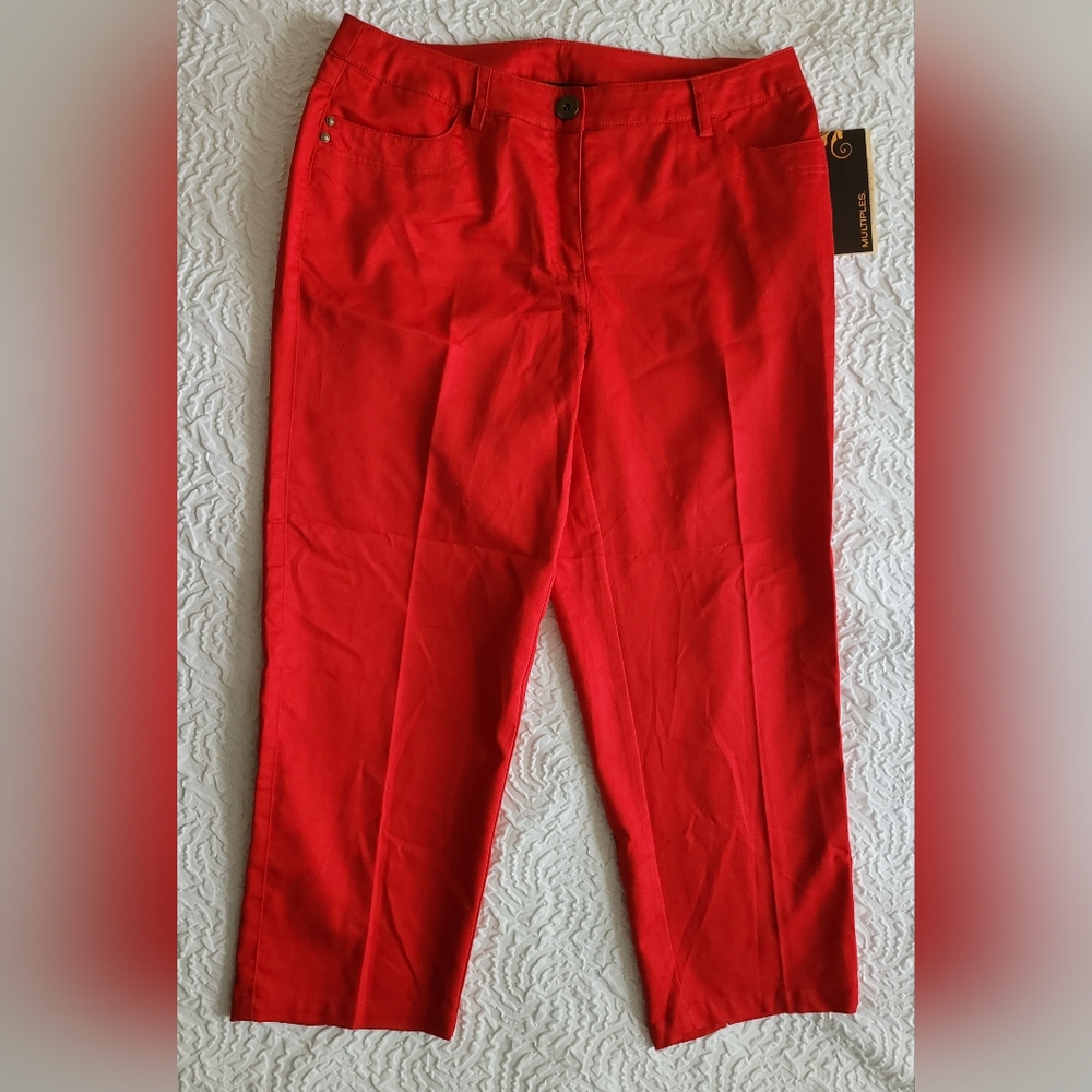 MULTIPLES | Sz 6 red crop pants